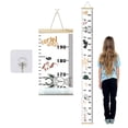 thumbnail image 3 of TIELUTT Growth Chart For Kids Canvas Height Chart Ruler Removable Hanging Wall Ruler Measurement Angle Clamps 30 Table Saw Track Table Saw Extension Rigid Digital Measuring Tape Stud Decking Board, 3 of 6