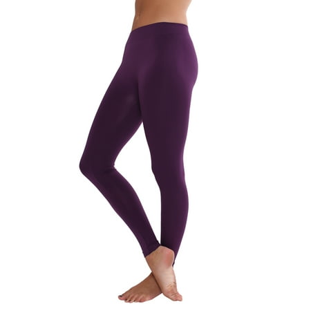 Basic Pink Leggings - Womens Basic Leggings Full Length
