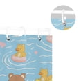 thumbnail image 5 of Cute Bear Floating on Rubber Duckies Shower Curtains with 12 Hooks Waterproof Bathroom Decor 66" x 72", 5 of 6
