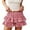 A-Red17, variant on XIAONU Women's Gingham Tiered Ruffle Mini Skirt Smocked High-Waist Skirt Cute Casual Summer Daily Wear