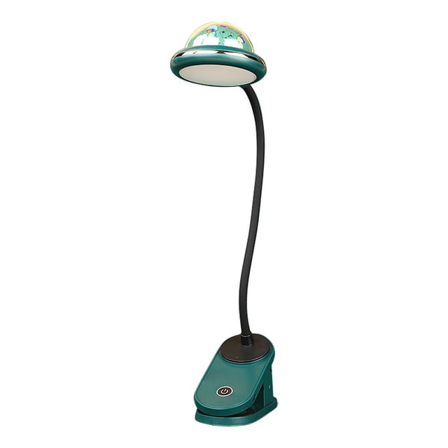 YOPTOP Night Light Wireless USB Rechargeable LED Starry Sky Projection Desk Clip Reading Lamp for Laptop,darkgreensmallclip