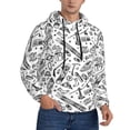 thumbnail image 2 of Uemuo winter Ski Element Pattern Men's Hoodie - Casual Pullover Hoodie with Kangaroo Pocket, Stylish Hooded Sweatshirt for Everyday Wear-3X-Large, 2 of 7