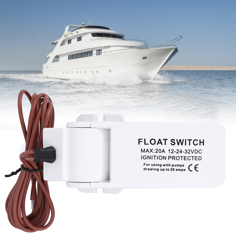 LYUMO Float Switch, DC12V Plastic Universal Automatic Marine Boat Float