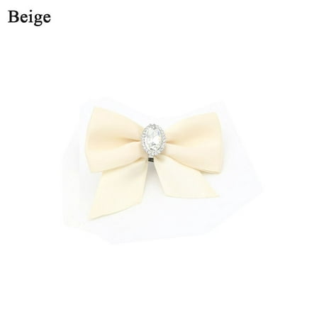 

1PC Women Lady Charms Jewelry High Heel Bride Shoes Charm Buckle Shiny Decorative Clips Shoes Decorations Bowknot Shoe Clips BEIGE 1PC