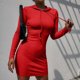thumbnail image 4 of Vestidos para mujer Vestidos de otoño Moda Otoño Invierno Ocio Sólido Apretado Con capucha Vestido de manga larga Odeerbi  ODB-5, 4 of 6