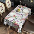 thumbnail image 4 of Pioneer Flower Floral Print Pattern Rectangle Tablecloth 60"x102",Waterproof Polyester Rectangle Table Cloth, Wipeable Spillproof Polyester Tablecloth for Dining, Camping, Indoor and Outdoor, 4 of 6