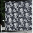 thumbnail image 4 of Ambesonne Floral Shower Curtain, Chrysanthemum Blooming, 69"Wx84"L, Indigo Pale Grey, 4 of 5