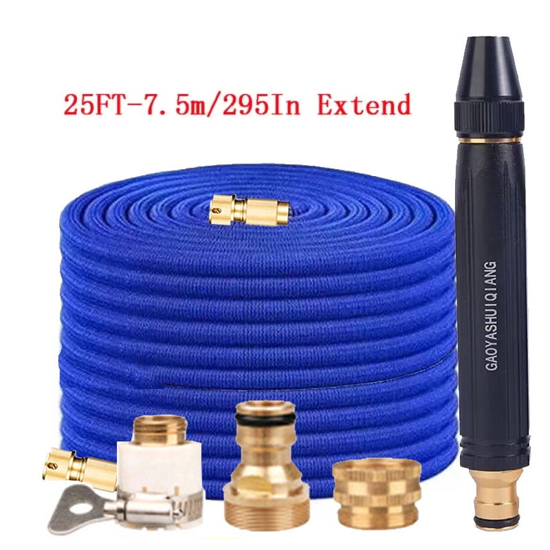 GoldenCC 1pc Expandable Garden Hose Portable Kink Free Water Hose Solid