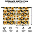 thumbnail image 2 of Blackout Kids Curtains,Black White Stripe Sunflower Pattern Childrens Insulated Curtains Set Of 2,Bedroom Essentials,Toddler Room Decor 42"x54", 2 of 5