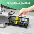 thumbnail image 5 of Cisily Black Sponge Holder for Kitchen Sink, Sink Caddy Organizer with High Brush Holder, Kitchen Countertop Organizers and Storage Essentials, Rustproof 304 Stainless Steel, Soap Dispenser Organize, 5 of 7