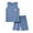 Blue, variant on Men's Sleepwear Set Modal Cotton Polyester Tank Top & Shorts Casual Loose Home Wear Comfortable Summer Pajama Set for Men M - 4XL Plus Size Soft Breathable Loungewear