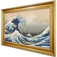 thumbnail image 2 of HFDF The Great Wave off Kanagawa by Katsushika Hokusai. Classic Patg Reproduction, Giclee Prts Ready to Hang Wall Art for Wall Decor. : 24x20inch Framed, 2 of 6