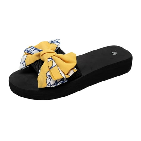 

YanHoo Twist Knot Flat Toe Side Sandals Women Girls Dresssy 2023 Twist Knot Flat Toe Loop Sandals Bowknot Toe Ring Flat Slides for Women Bowknot Toe Ring Sandals