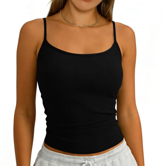 Xdegoge Camisole for Women Spaghetti Strap Sleeveless Casual Basic Layering Slim Fit Soft Stretchy Lightweight Breathable Summer Inner Wear Versatile Everyday Comfort Undershirt Tops