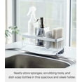 thumbnail image 2 of Yamazaki Home Sponge and Bottle Holder, White, Steel, Water Resistant, No Assembly, 2 of 7