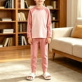 thumbnail image 6 of YunPes Unisex Kids Spring Fall Outfits Contrast Raglan Long Sleeve Pullovers & Pants Kids Soft Cozy Loungewear Set 2pcs, 6 of 6