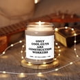 thumbnail image 3 of Construction Worker Candle Gifts House Office Decor Scented Vanilla Soy Wax, 3 of 4