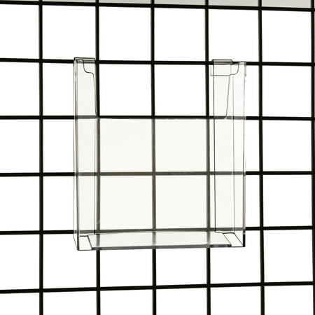 Gridwall 8.5" x 11" Clear Acrylic Literature, Brochure & Magazine Holder, 1 Unit