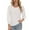 White, variant on Blouses for Women 3/4 Sleeve Dressy Shirts Casual Pleated Tops Tunic Top