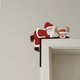 thumbnail image 3 of Christmas Door Topper Holiday Home Decor Funny Snowman Santa Claus Top Door Frame Corner Sign Decorations, Windows Walls DIY Craft for Christmas Party Ornament, 3 of 3