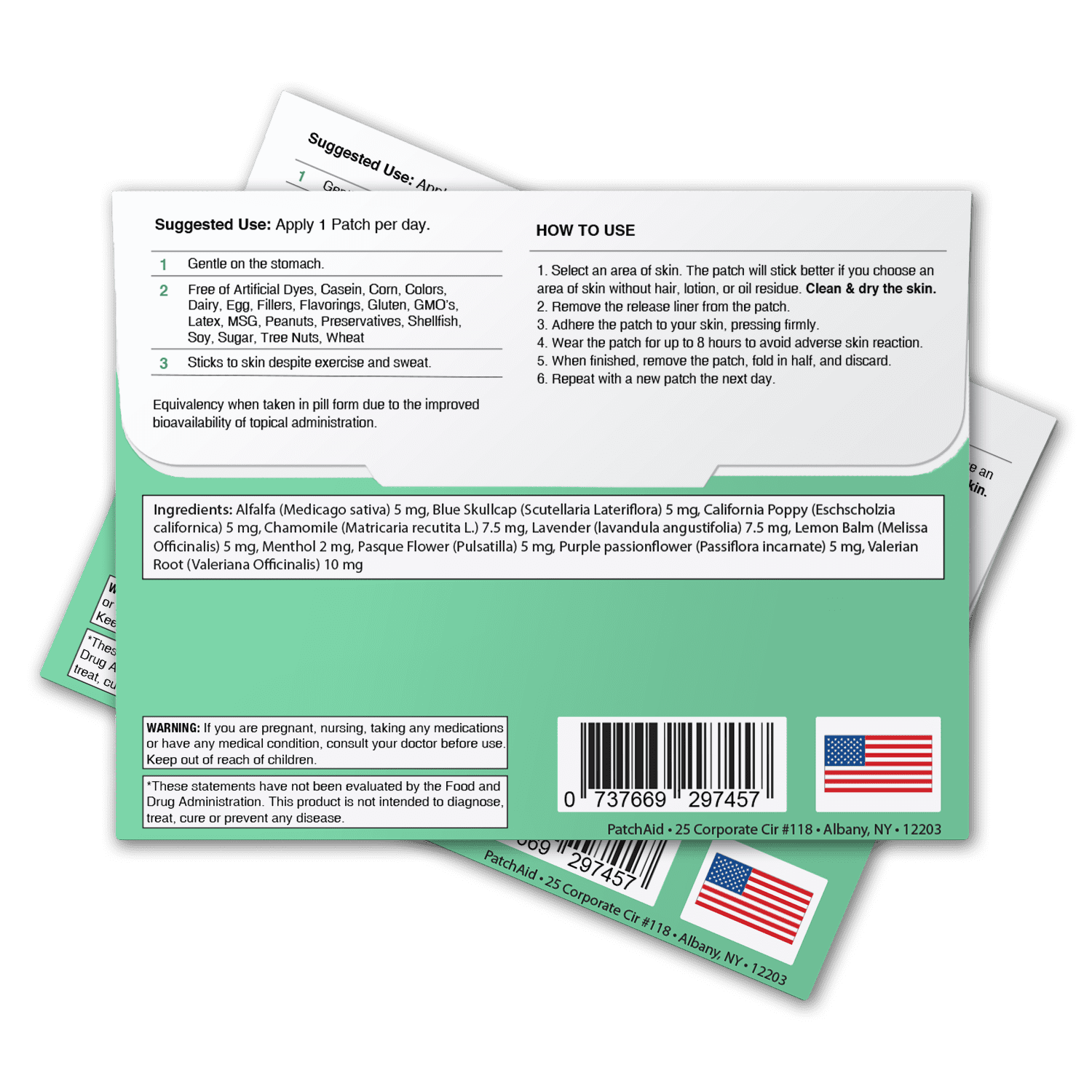 Sleep Aid Topical Patch for Kids by PatchAid - Melatonin-Free! Size: 1-Month Supply