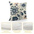 thumbnail image 4 of SHANXI Floral Pillow Covers Blue line Flower Decorative White Throw Pillows Pillowcase Decor for Outdoor Couch Chair Home Couch 24x24in, 4 of 5
