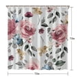 thumbnail image 5 of Waterproof Beautiful Colorful Floral Shower Curtain 72x72 Inch Boho Style Polyester Unique Shower Curtain for Bathroom Hotel Home Decor with 12 Plastic Hooks, 5 of 5