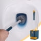 thumbnail image 4 of Escobilla de baño de pared con mango largo y bandeja integrada | Diseño de doble cabezal para limpiar esquinas | Base antideslizante | Herramienta de limpieza para baño que ahorra espacio, 4 of 5