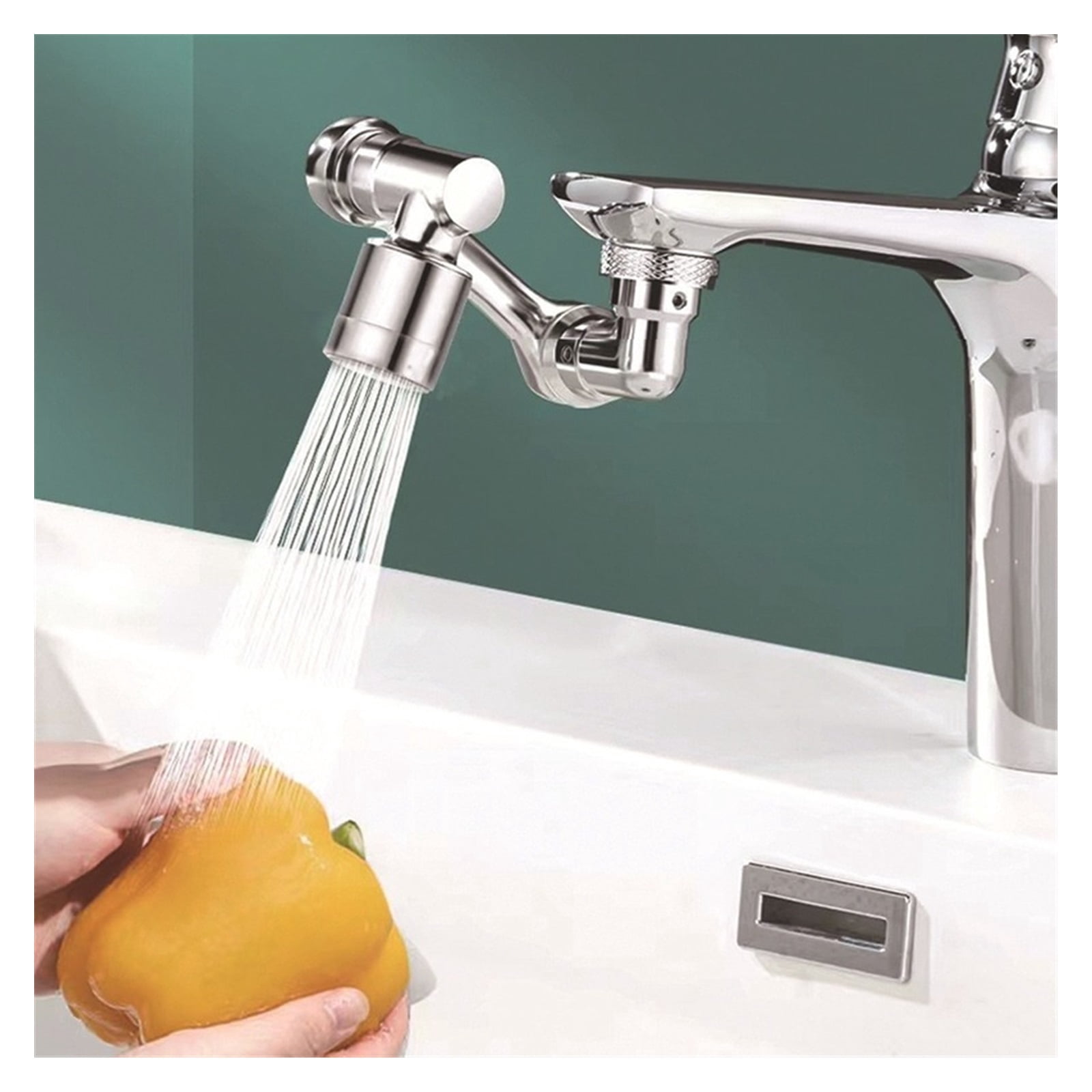 1080 Degree Universal Extension Faucet Washbasin Tap Splash Aerator Splash Filter Faucet Faucet Adaptor Rotary Robot Arm ,Water Saving