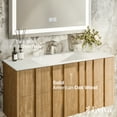 thumbnail image 4 of Eviva Lumber 44 Inch Wall Mount Solid Oak Vanity with Solid Surface Integrated Sink, 4 of 5