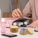 thumbnail image 3 of Lata de aluminio vacía con carcasa de bambú Envases de muestras de cosméticos Frascos de lata de metal redondos Latas de bambú Frascos de cosméticos redondos con tapas de rosca, 3 of 6