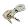 thumbnail image 2 of 2,XLR Cables 3ft Balanced 1/4 TRS Male Right Angle XLR Microphone Cable White, 2 of 15