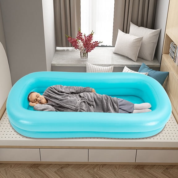 Medical Inflatable Bathtub & Electric Air Pump, Bedside Shower Bathtub