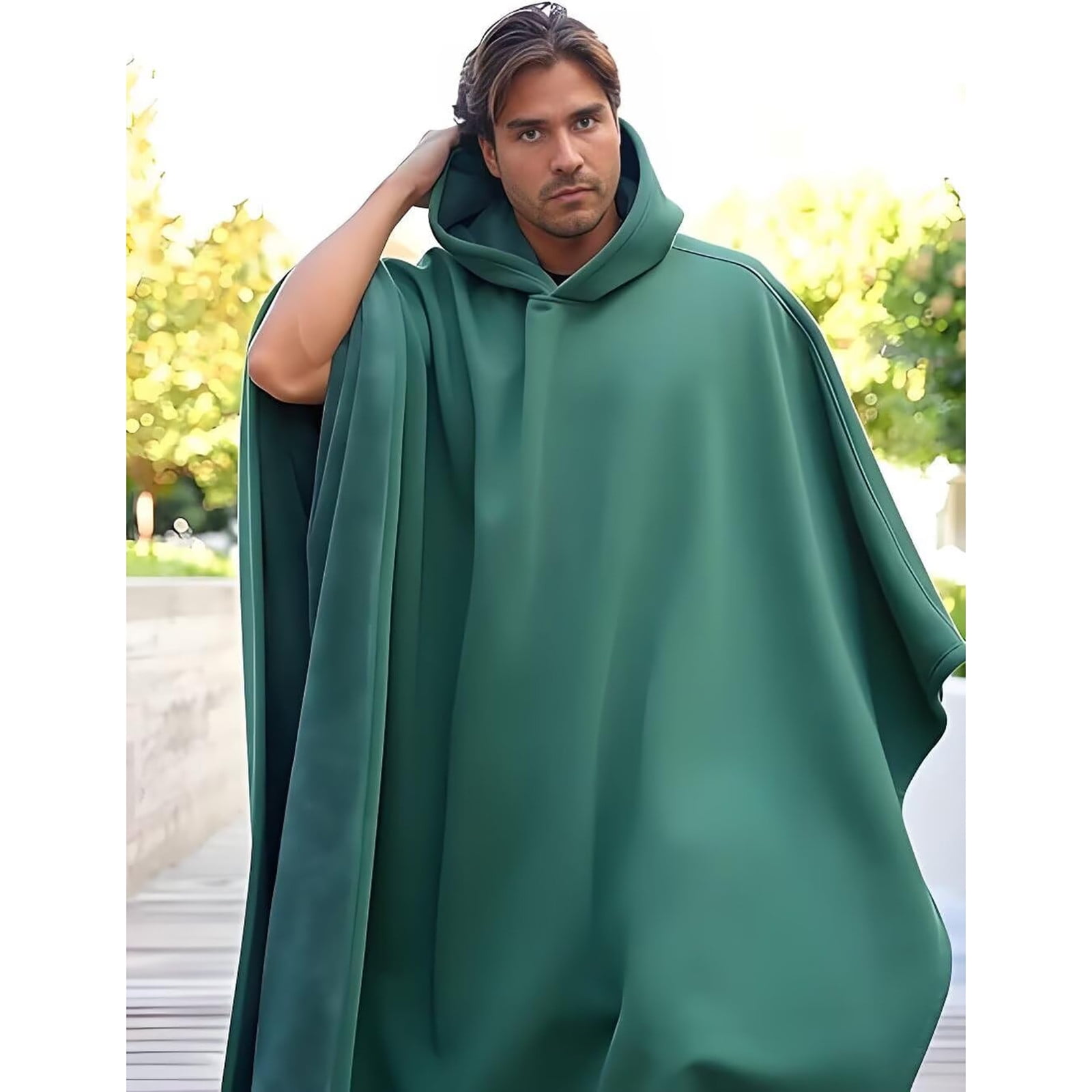 Oversized Weighted Blanket Cloak Hoodie for Adults, Unisex Loose Fit Wearable Blanket Poncho, Cozy Hooded Cloak for Men and Women