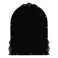 thumbnail image 4 of Kate and Laurel Myrcelle Traditional Arched Mirror, 21 x 26, Antique Black, Decorative Arch Vintage Mirror with Ornate Garland Detailing along the Crown and Edges of the Frame, 4 of 7