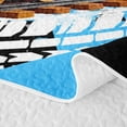 thumbnail image 5 of Castle Fairy Cool Steam Train Twin Quilt Set for Boys,Retro Locomotive Graphic Twin Coverlet Set for Bedroom,Blue, 5 of 7
