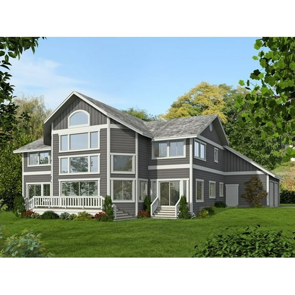001-3371: Northwest 3 Bed, 3 Bath Luxury Home Plan, 3522 Sq Ft: Full Blueprints with License to Build by Home Plan Marketplace - Lesuto