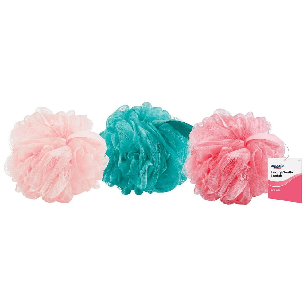 Equate Women's Luxury Gentle Bath Body Loofah, Cleansing, Color May