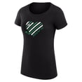 thumbnail image 2 of Women's G-III 4Her by Carl Banks  Black Dallas Stars Super-Slim Fit Lightweight Heart T-Shirt, 2 of 3