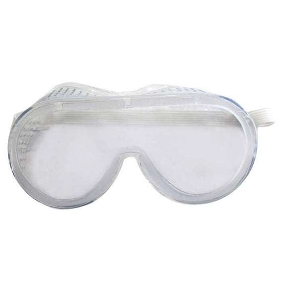 KNIGHT GUARD (2 Pack) Safety Goggles | Clear Lens 6" (15.2 cm) Diameter | Ventilation Holes 1/8" (0.3 cm) | Secure 15" (38.1 cm) Elastic Band | Gear Compatible