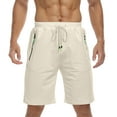 thumbnail image 4 of HAOMEILI Men's Shorts Casual Classic Fit Drawstring Summer Beach Shorts with Elastic Waist and Pockets, 4 of 6