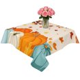 thumbnail image 2 of Thanksgiving Pumpkin Table Cloth Waterproof Tablecloths, Orange Yellow Autumn Maple Leaf Tablecloth Dining Table Cover for Kitchen Party Tabletop Outdoor, Square Tablecloth 54x54 Inch, 2 of 9
