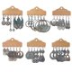 thumbnail image 2 of Pendientes colgantes de resina con forma de hoja y flores redondas geometría bohemia vintage Yashi 21229-24, 2 of 4
