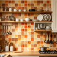thumbnail image 5 of 10 Pieces of Geometric Square Grid Pattern Wall Stickers Fmb315 15*15Cm, Pvc Adhesive Tile Stickers 10Pcs Geometric Square Grid Wall Stickers for Kitchen Floor Furniture, 5 of 5
