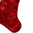 thumbnail image 3 of Northlight 20.5" Red and White Sequin Snowflake Christmas Stocking, 3 of 4