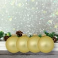 thumbnail image 6 of Glass Christmas Tree Ornaments - 80mm / 3.25" [4 Pieces] Designer Balls from Christmas By Krebs Seamless Hanging Holiday Decor (Gold Velvet), 6 of 6