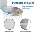thumbnail image 6 of ZIATUBLE Colorful Ocean Toilet Lid Dust Cover Jellyfish Toilet Seat Lid Covers for Bathroom Elongated Protector with Stretch Edges Toilet Seat Covers Washable for Home Decor, 6 of 6