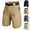 #03 Brown, variant on Mens Multi Zipper Cargo Pockets Outdoor Shorts Waterproof Quick Dry Ripstop Elastic Waist No Belt Pants Loose Fit Hiking Fishing Daily Bottoms, #03 Gray, 4XL