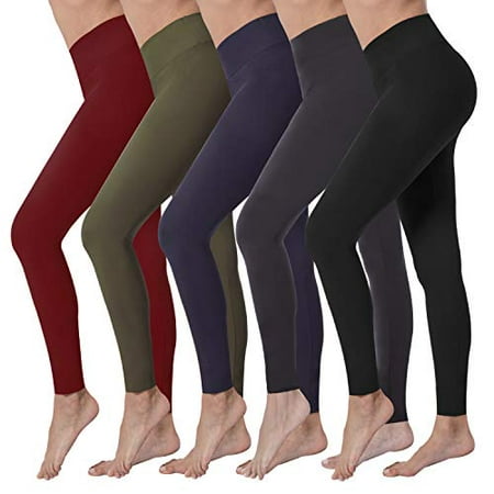 VALANDY Women?s Leggings High Waisted Tummy Control Stretch Yoga Pants  Workout Running Tights Leggings for Women Plus Size 5Pack 