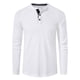 thumbnail image 2 of pstuiky mangas largas para hombre, Camisa informal de manga larga con cuello alto y botones de invierno para hombre salir tops xxl, 2 of 4